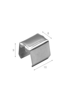 Обжимная скоба 8х10х9, уп. 100 шт серебристая