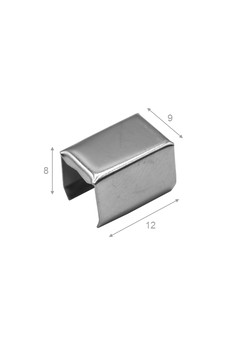 Обжимная скоба 9х12х8, уп. 100 шт серебристая, изображение 1