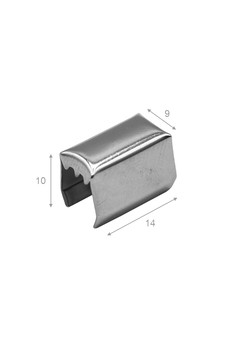 Обжимная скоба 9х14х10, уп. 100 шт серебристая