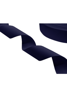 RL001C - Репсовая ленточка премиум темно-синяя